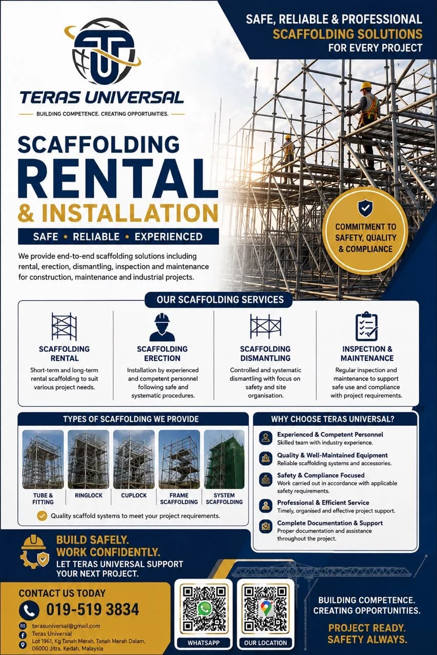 TERAS UNIVERSAL Scaffolding Rental and Installation Services