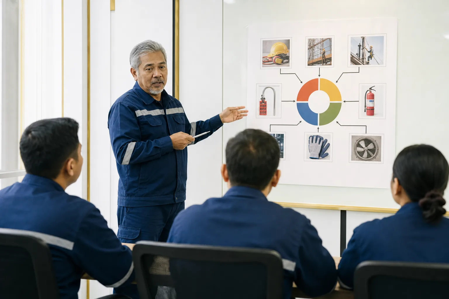 Trainer presentation training activity visual.