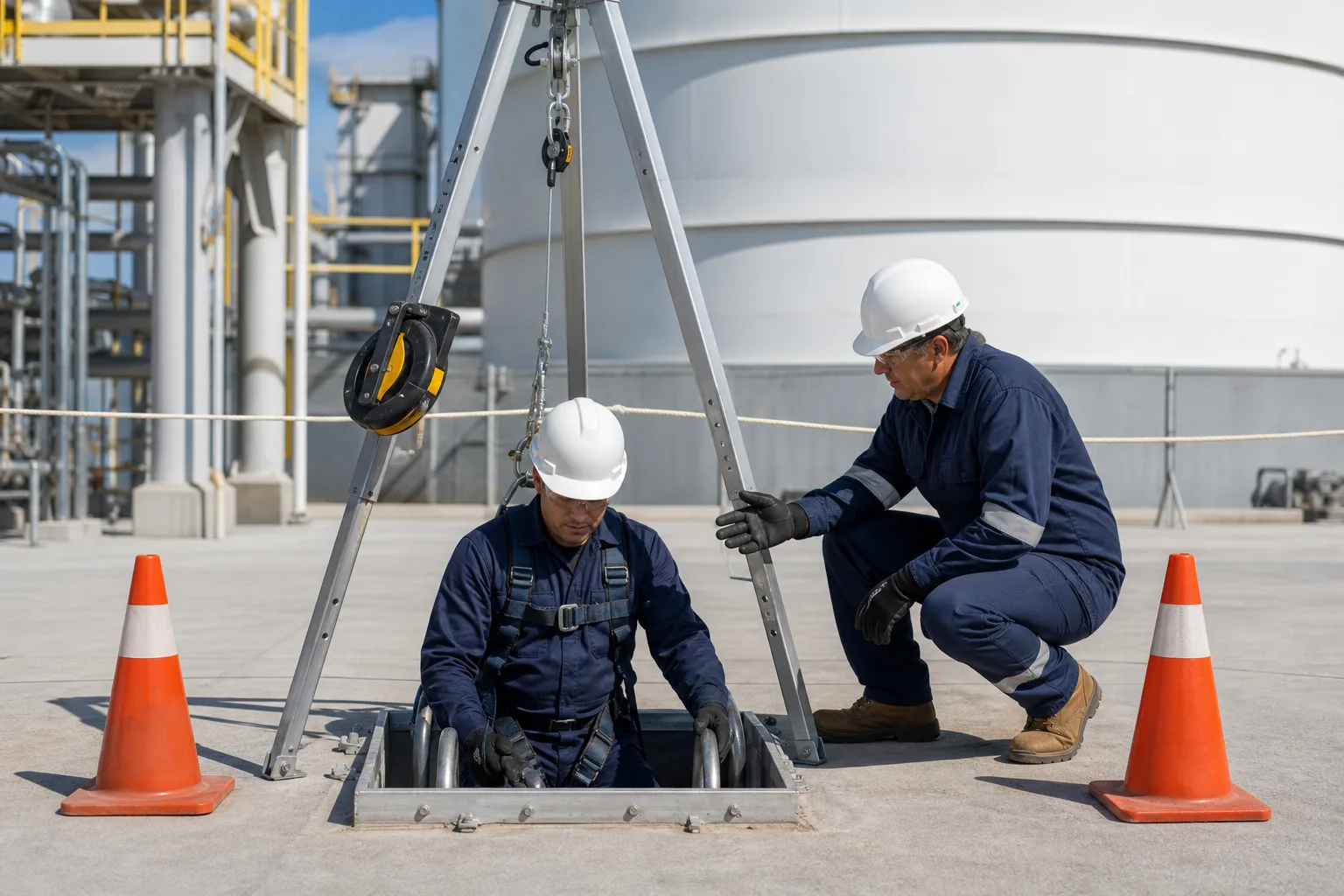 Equipment handling training activity visual.